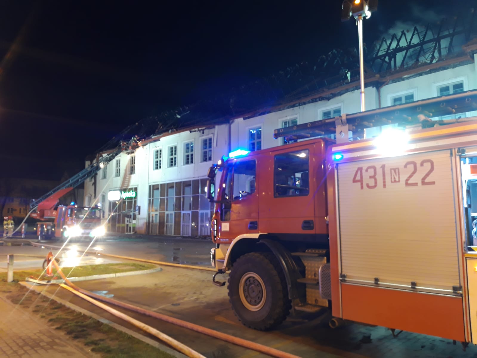 Pożar dachu galerii handlowej w Ełku-Podsumowanie